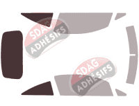 Gabarit vitrage - kit 3/4 arrière - Opel Corsa (E) 3 portes (2014 - 2019)
