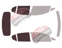 Gabarit vitrage - kit 3/4 arrière - Opel Corsa (E) 5 portes (2014 - 2019)