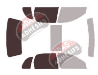 Gabarit vitrage - kit 3/4 arrière - Opel Corsa (B) 5 portes (1993 - 2000)