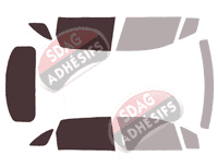 Gabarit vitrage - kit 3/4 arrière - Opel Crossland X 5 portes (2017 - 2024)