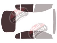 Gabarit vitrage - kit 3/4 arrière - Opel Insignia (B) Grand Sport 5 portes (2017 - 2022)