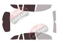 Gabarit vitrage - kit 3/4 arrière - Opel Insignia (A) Sports Tourer Break 5 portes (2009 - 2017)