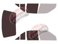 Gabarit vitrage - kit 3/4 arrière - Opel Omega (A) Berline 4 portes (1987 - 1993)