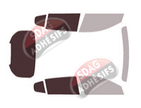 Gabarit vitrage - kit 3/4 arrière - Peugeot 408 (1) 5 portes (depuis 2023)