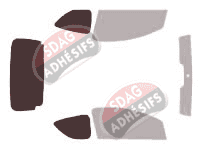 Gabarit vitrage - kit 3/4 arrière - Toyota Aygo (1) 3 portes (2005 - 2014) Gabarit vitrage - kit 3/4 arrière - Toyota Aygo (1) 3 portes (2005 - 2014)