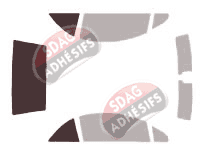 Gabarit vitrage - kit 3/4 arrière - Peugeot 207 CC Cabriolet 2 portes (2007 - 2015) Gabarit vitrage - kit 3/4 arrière - Peugeot 207 CC Cabriolet 2 portes (2007 - 2015)