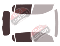 Gabarit vitrage - kit 3/4 arrière - Peugeot 308 (2) 5 portes (2013 - 2022)