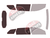 Gabarit vitrage - kit 3/4 arrière - Peugeot 5008 (2) 5 portes (2017 - 2024)