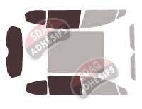 Gabarit vitrage - kit 3/4 arrière - Peugeot 5008 (1) 5 portes (2009 - 2017)