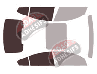 Gabarit vitrage - kit 3/4 arrière - Peugeot 508 (2) Berline 5 portes (depuis 2018)