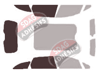 Gabarit vitrage - kit 3/4 arrière - Peugeot 508 (1) SW Break 5 portes (2011 - 2018)
