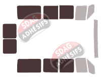 Gabarit vitrage - kit 3/4 arrière - Peugeot Boxer (1) Long 5 portes (1994 - 2006) Gabarit vitrage - kit 3/4 arrière - Peugeot Boxer (1) Long 5 portes (1994 - 2006)