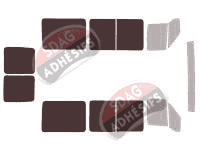 Gabarit vitrage - kit 3/4 arrière - Peugeot Boxer (1) Surélevé 5 portes (1994 - 2006) Gabarit vitrage - kit 3/4 arrière - Peugeot Boxer (1) Surélevé 5 portes (1994 - 2006)