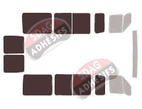 Gabarit vitrage - kit 3/4 arrière - Fiat Ducato (1) Rallongé & Surélevé 5 portes (1994 - 2006)