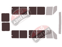 Gabarit vitrage - kit 3/4 arrière - Peugeot Boxer (1) Long 5 portes (1994 - 2006) Gabarit vitrage - kit 3/4 arrière - Peugeot Boxer (1) Long 5 portes (1994 - 2006)