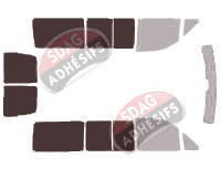 Gabarit vitrage - kit 3/4 arrière - Fiat Scudo (1) 5 portes (1995 - 2007)