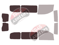 Gabarit vitrage - kit 3/4 arrière - Opel Vivaro (C) Standard 5-6 portes (depuis 2019) Gabarit vitrage - kit 3/4 arrière - Opel Vivaro (C) Standard 5-6 portes (depuis 2019)