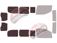 Gabarit vitrage - kit 3/4 arrière - Citroën Space-Tourer / Jumpy (3) Standard 5-6 portes (depuis 2016) Gabarit vitrage - kit 3/4 arrière - Citroën Space-Tourer / Jumpy (3) Standard 5-6 portes (depuis 2016)