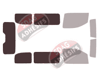 Gabarit vitrage - kit 3/4 arrière - Toyota ProAce (2) Standard 4-5 portes (depuis 2016)