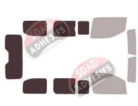 Gabarit vitrage - kit 3/4 arrière - Toyota ProAce (2) Standard 4-5 portes (depuis 2016)