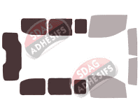 Gabarit vitrage - kit 3/4 arrière - Citroën Space-Tourer / Jumpy (3) Standard 4-5 portes (depuis 2016) Gabarit vitrage - kit 3/4 arrière - Citroën Space-Tourer / Jumpy (3) Standard 4-5 portes (depuis 2016)