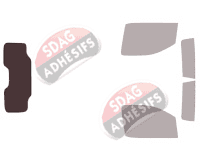 Gabarit vitrage - kit 3/4 arrière - Toyota ProAce (2) Utilitaire 4-5 portes (depuis 2016)