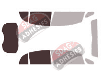 Gabarit vitrage - kit 3/4 arrière - Peugeot Ion (1) 5 portes (2010 - 2020)