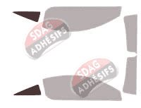 Gabarit vitrage - kit 3/4 arrière - Peugeot RCZ Coupe 2 portes (2010 - 2015)