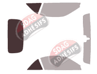 Gabarit vitrage - kit 3/4 arrière - Porsche 911 (7) Cabriolet 2 portes (2013 - 2019)
