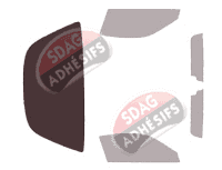 Gabarit vitrage - kit 3/4 arrière - Porsche 911 (7) Targa Coupe 2 portes (2012 - 2019)