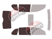 Gabarit vitrage - kit 3/4 arrière - Porsche Cayenne (1) 5 portes (2003 - 2011)