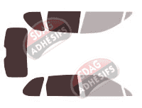 Gabarit vitrage - kit 3/4 arrière - Porsche Cayenne (2) 5 portes (2010 - 2017)