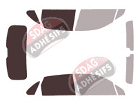 Gabarit vitrage - kit 3/4 arrière - Porsche Cayenne (3) 5 portes (2018 - 2027) Gabarit vitrage - kit 3/4 arrière - Porsche Cayenne (3) 5 portes (2018 - 2027)