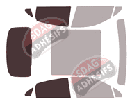 Gabarit vitrage - kit 3/4 arrière - Porsche Cayenne (3) Coupé 5 portes (depuis 2020)