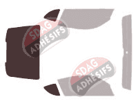 Gabarit vitrage - kit 3/4 arrière - Porsche Cayman (1) Coupe 2 portes (2005 - 2013)