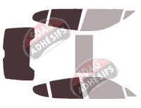 Gabarit vitrage - kit 3/4 arrière - Porsche Panamera (1) 4 portes (2014 - 2017) Gabarit vitrage - kit 3/4 arrière - Porsche Panamera (1) 4 portes (2014 - 2017)