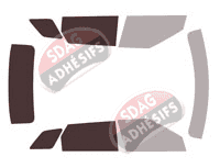 Gabarit vitrage - kit 3/4 arrière - Land Rover Evoque (2) 5 portes (depuis 2019)