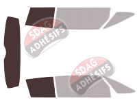 Gabarit vitrage - kit 3/4 arrière - Renault Avantime (1) 3 portes (2001 - 2003)