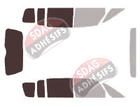 Gabarit vitrage - kit 3/4 arrière - Renault Espace (4) Court 5 portes (2002 - 2014) Gabarit vitrage - kit 3/4 arrière - Renault Espace (4) Court 5 portes (2002 - 2014)