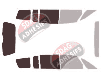 Gabarit vitrage - kit 3/4 arrière - Renault Grand Espace (4) Long 5 portes (2002 - 2014) Gabarit vitrage - kit 3/4 arrière - Renault Grand Espace (4) Long 5 portes (2002 - 2014)