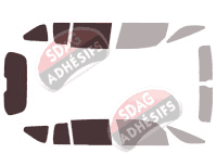 Gabarit vitrage - kit 3/4 arrière - Renault Espace (5) 5 portes (2015 - 2023) Gabarit vitrage - kit 3/4 arrière - Renault Espace (5) 5 portes (2015 - 2023)