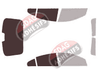Gabarit vitrage - kit 3/4 arrière - Renault Fluence Berline 4 portes (2009 - 2020)