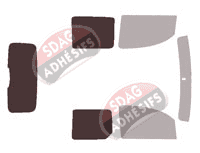Gabarit vitrage - kit 3/4 arrière - Mercedes-Benz Citan (1) Utilitaire 4 portes (2012 - 2022)