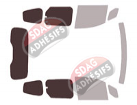 Gabarit vitrage - kit 3/4 arrière - Renault Kangoo (3) Court 5 portes (depuis 2021) Gabarit vitrage - kit 3/4 arrière - Renault Kangoo (3) Court 5 portes (depuis 2021)