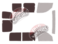 Gabarit vitrage - kit 3/4 arrière - Nissan Kubistar (1) 5 portes (1997 - 2008)
