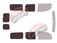 Gabarit vitrage - kit 3/4 arrière - Renault Kangoo (2) Maxi Vitrée 6 portes (2010 - 2022) Gabarit vitrage - kit 3/4 arrière - Renault Kangoo (2) Maxi Vitrée 6 portes (2010 - 2022)