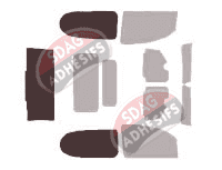 Gabarit vitrage - kit 3/4 arrière - Renault Kangoo (2) Be Bop 3 portes (2009 - 2022) Gabarit vitrage - kit 3/4 arrière - Renault Kangoo (2) Be Bop 3 portes (2009 - 2022)