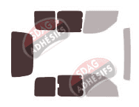 Gabarit vitrage - kit 3/4 arrière - Renault Kangoo (1) 5 portes (1997 - 2008) Gabarit vitrage - kit 3/4 arrière - Renault Kangoo (1) 5 portes (1997 - 2008)