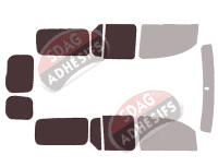 Gabarit vitrage - kit 3/4 arrière - Renault Kangoo (2) MAXI 6 portes (2010 - 2021) Gabarit vitrage - kit 3/4 arrière - Renault Kangoo (2) MAXI 6 portes (2010 - 2021)