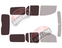 Gabarit vitrage - kit 3/4 arrière - Renault Kangoo (2) MAXI 5 portes (2010 - 2022) Gabarit vitrage - kit 3/4 arrière - Renault Kangoo (2) MAXI 5 portes (2010 - 2022)